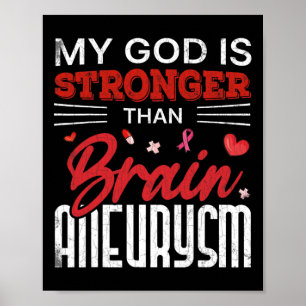 Mein Gott ist stärker als Hirnaneurysma-Bewusstsei Poster