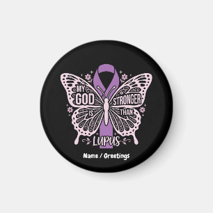 Mein Gott ist stärker als Lupus - Glaube basierter Magnet