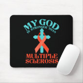 Mein Gott ist stärker als MS Multiple Sklerose Mousepad (Mit Mouse)