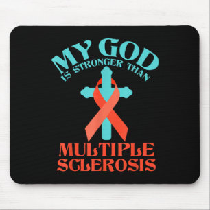 Mein Gott ist stärker als MS Multiple Sklerose Mousepad