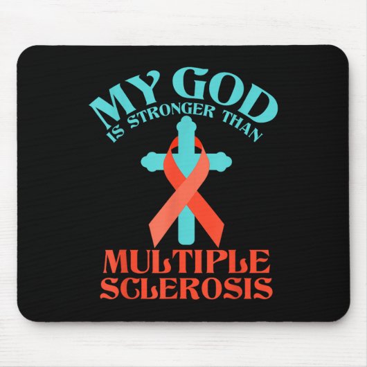 Mein Gott ist stärker als MS Multiple Sklerose Mousepad (Vorne)