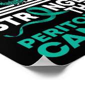 Mein Gott ist stärker als peritonealer Krebs Poster (Ecke)