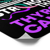 Mein Gott ist stärker als Schilddrüsenkrebs-Bewuss Poster (Ecke)