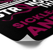 Mein Gott ist stärker als Sichelzellanämie Poster (Ecke)