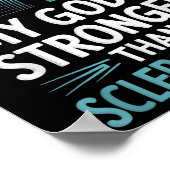Mein Gott ist stärker als Skleroderma Poster (Ecke)