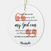 MEIN GOTT KANN Christliches Gebet Keramik Ornament (Links)
