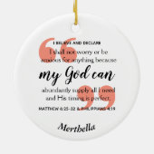 MEIN GOTT KANN Christliches Gebet Keramik Ornament (Hinten)