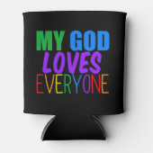 Mein Gott Liebe jedem einen schönen Regenbogen Dosenkühler (Vorderseite)