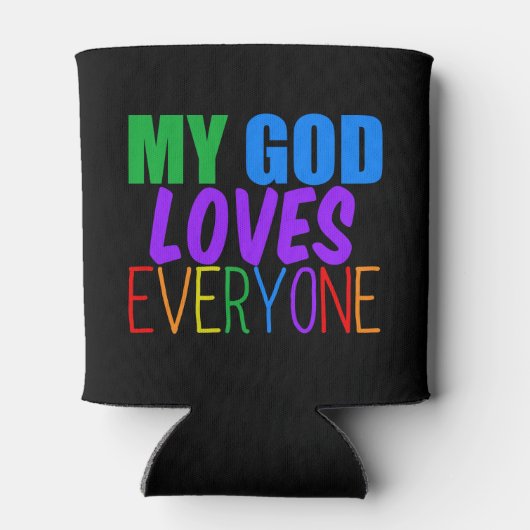 Mein Gott Liebe jedem einen schönen Regenbogen Dosenkühler (Rückseite)