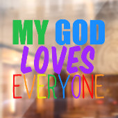 Mein Gott Liebe jedem einen schönen Regenbogen Fensteraufkleber (Blatt 2)