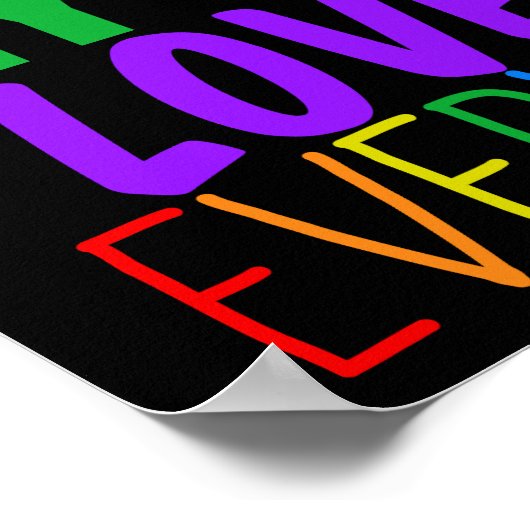 Mein Gott Liebe jedem einen schönen Regenbogen Poster (Ecke)