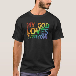 Mein Gott Liebe Jeder (Regenbogen, rau) T-Shirt