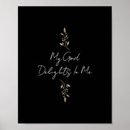 Mein Gott liebt in Me Gold Blätter Christlich Poster