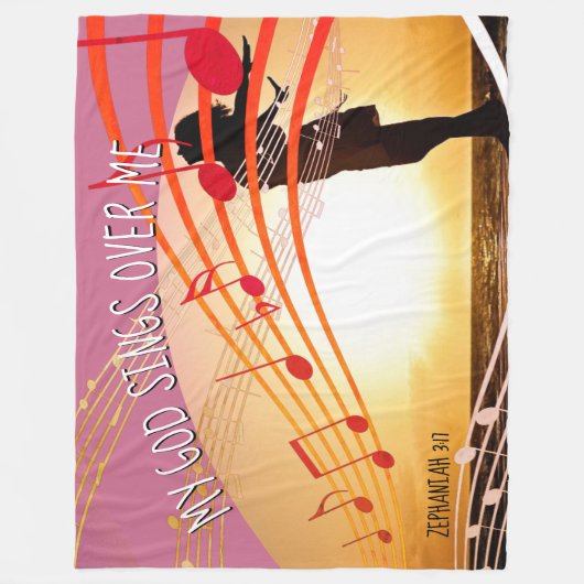 MEIN GOTT SIND ÜBER MIR Christlich Fleecedecke (Vorderseite)