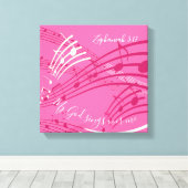 Mein Gott singt über mich Zephaniah 3:17 PINK Musi Leinwanddruck (Insitu (Holzboden))