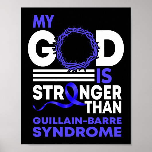 Mein Gott Stärker als das GBS Guillain-Barre-Syndr Poster (Vorne)