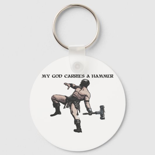 Mein Gott trägt einen Hammer Schlüsselanhänger (Vorderseite)