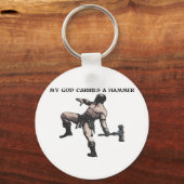 Mein Gott trägt einen Hammer Schlüsselanhänger (Vorderseite)