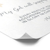 Mein Gott wird liefern, Bibelverse Poster (Ecke)