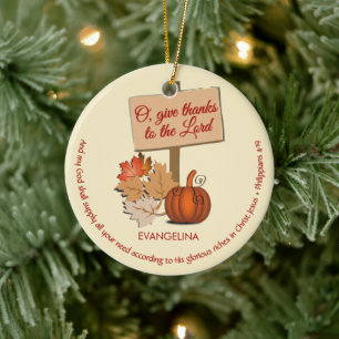 MEIN GOTT WIRD VERSORGEN Christliches Erntedankf Keramik Ornament