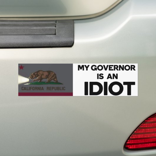 Mein Gouverneur ist ein Idiot Autoaufkleber (Auf Auto)