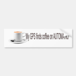 Mein GPS findet Kaffee Autoaufkleber