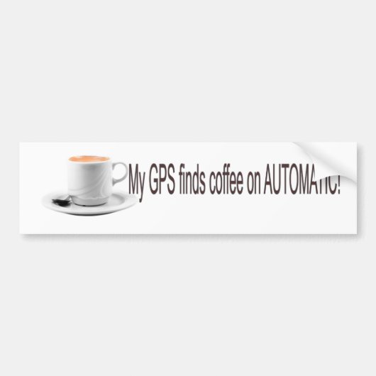 Mein GPS findet Kaffee Autoaufkleber (Vorne)
