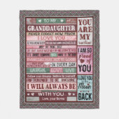 Mein Grandtochter-Geschenk Fleecedecke (Vorderseite)