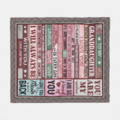 Mein Grandtochter-Geschenk Fleecedecke (Vorderseite (Horizontal))