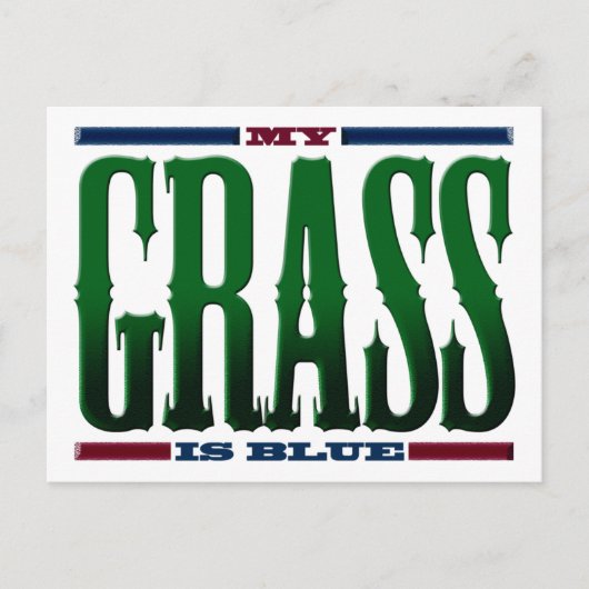 "Mein Gras ist blau" Postkarte (Vorderseite)