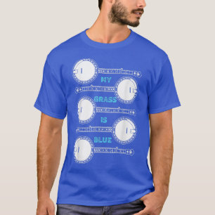 Mein Gras ist blau Vintage gestapelte Banjos Blueg T-Shirt