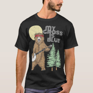 Mein Gras ist blauer Banjo-Bärengebirge sonnig T-Shirt