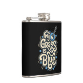 Mein Gras ist Blue Bluegrass Folk Music Flachmann (Rechts)