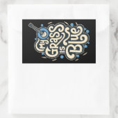 Mein Gras ist Blue Bluegrass Folk Music Rechteckiger Aufkleber (Tasche)