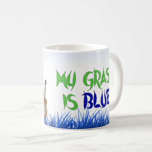 MEIN GRASS IST BLAUE KAFFEETASSE (VorderseiteRechts)