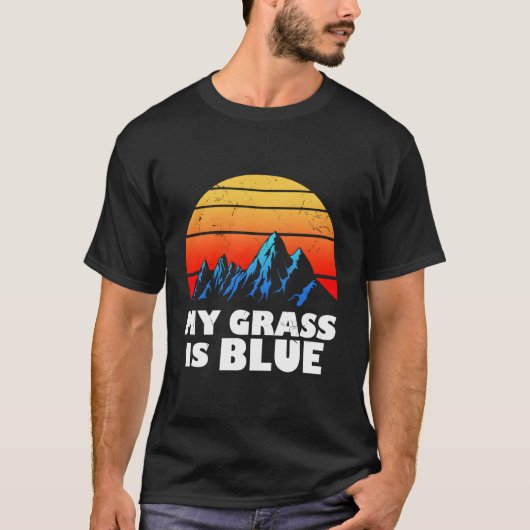 Mein Grass ist Blue Bluegrass Music T-Shirt (Vorderseite)