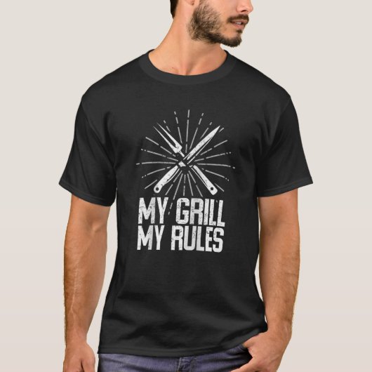 Mein Grill Meine Regeln Pitmaster GRILLEN Lover T-Shirt (Vorderseite)