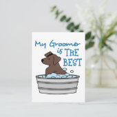 Mein Groomer Postkarte (Stehend Vorderseite)