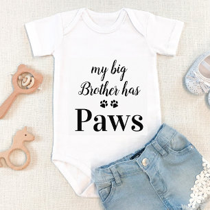 Mein großer Bruder hat Paws Hund Lover Baby Bodysu Strampler