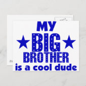 Mein großer Bruder ist ein Cooler Typ Postkarte (Vorne/Hinten)