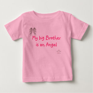 Mein großer Bruder ist ein Engel Baby T-shirt