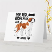 Mein großer Bruder ist ein Heiliger Bernard Karte (Gelbe Blume)