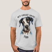 Mein großer Dane-T - Shirt (benutzerdefinierbar) (Vorderseite)