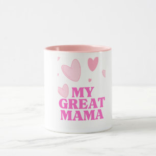Mein großer Mama-Rosa Herz ist hellrosa Tasse