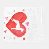 Mein großer Tag ist mein Valentinheld Fleecedecke (Vorderseite (Horizontal))