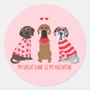 Mein großer Tod ist mein Valentinstag Runder Aufkleber