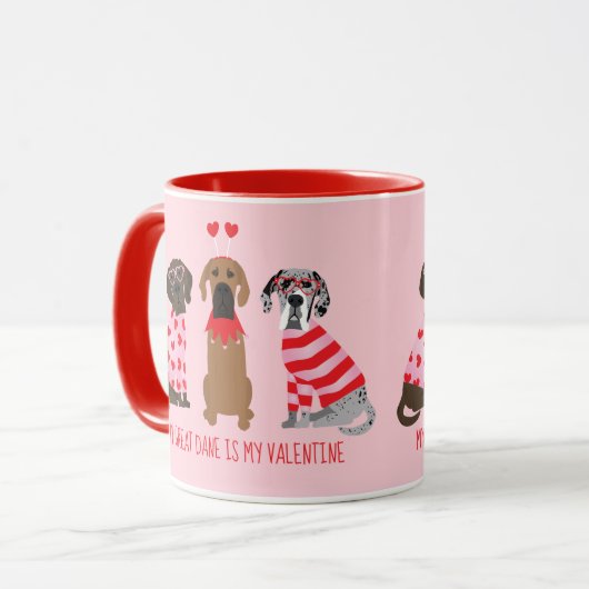 Mein großer Tod ist mein Valentinstag Tasse (Vorderseite Links)