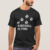 Mein Großkind hat Paws Dog Fur Elternteil T-Shirt (Vorderseite)