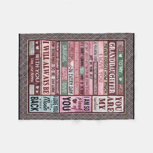 Mein GroßTochtergeschenk Fleecedecke (Vorderseite (Horizontal))