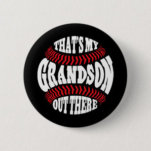 Mein Großvater da draußen Baseball-Tag der Großmüt Button